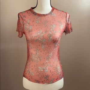 mesh floral shirt 🌸